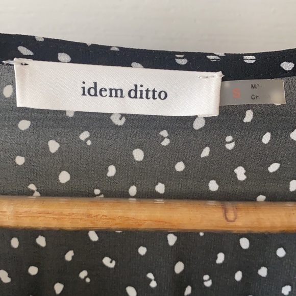 Polka dot long sleeve mini dress - Picture 2 of 4